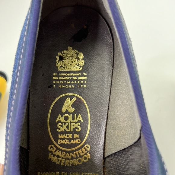 Aqua Skips Waterproof Blue Suede Oxford Lace ups shoes - Picture 10 of 12